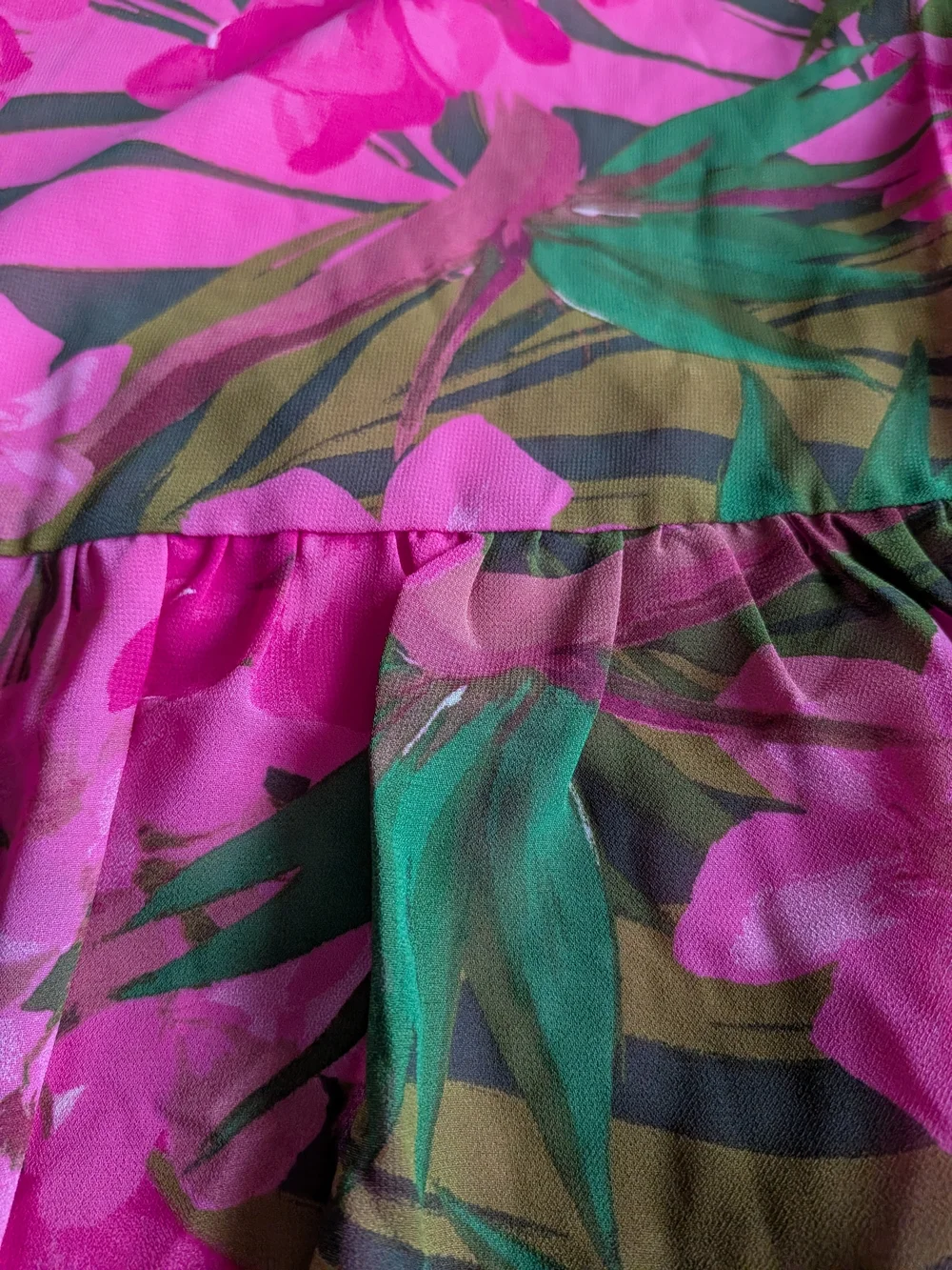 Sugarlips Pink & Green Tropical Halter Mini Dress - Picture 5 of 11